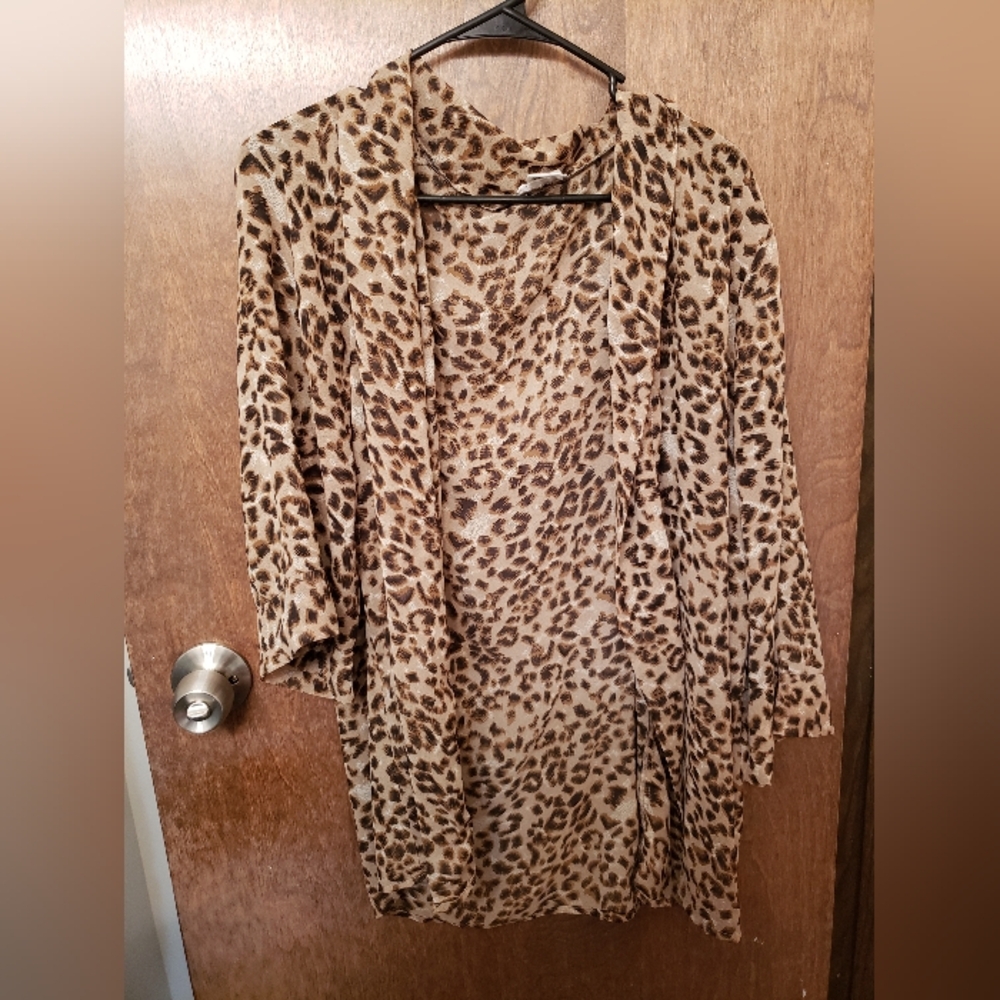 Dizzire Leopard Print Cardigan